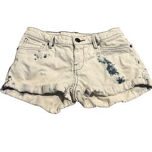 BCBG GENERATION Women’s Denim Jean Bleach Cuffed Shorts Size 24